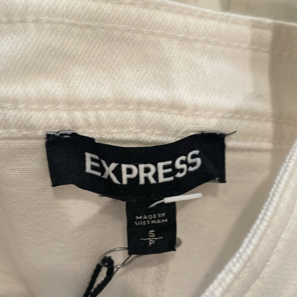 Express Elegant White Button-Down Dress - Picture 4 of 4